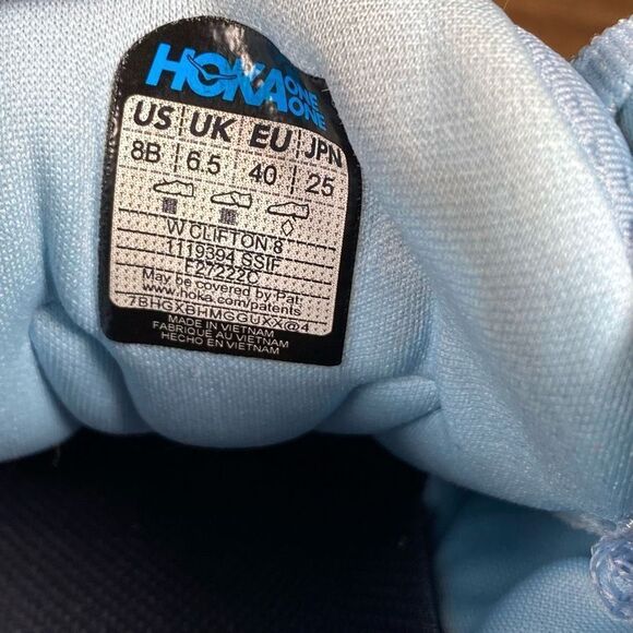 HOKA ONE ONE CLIFTON 8 - Women’s Running Shoes - SIZE 8B - Picture 11 of 11